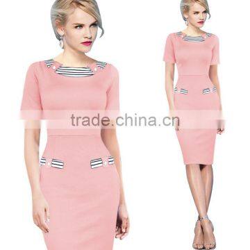 Hot Sale Popular Bodycon Dresses 2016 Short Sleeveless Two Pockets For Wholesale photo-2