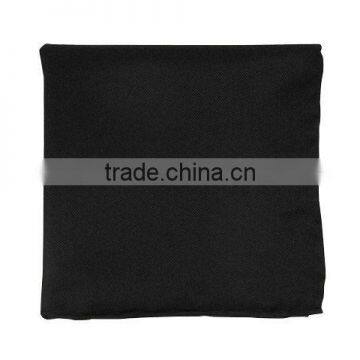 hand-rolled borders men's silk black hankie