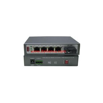 4ports POE fiber media converter