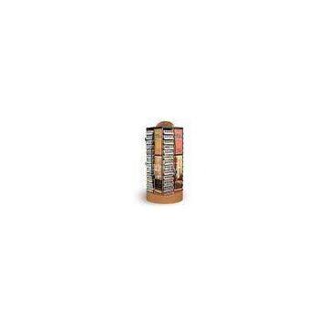 Rotating Flooring Literature Display Stand Metal Rack Shelves / Rotating Counter Display