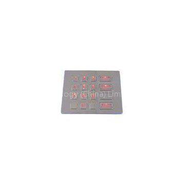 Industrial dust-proof numeric keypad with short travel keys
