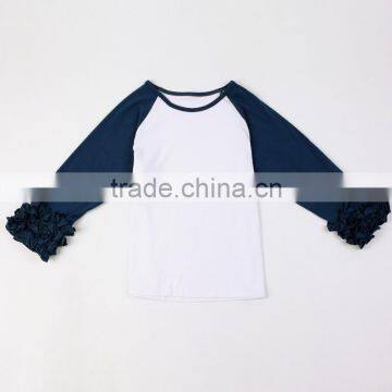 wholesale ruffle reglan fashionable shirts for girls