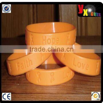 MS Awareness, Orange silicone wristband/full sexy open photo