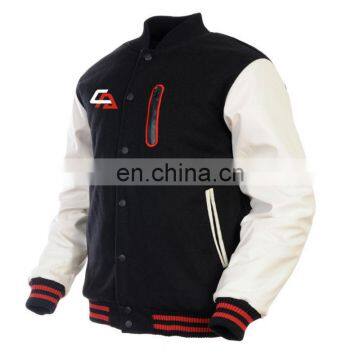 varsity leather wool jacket Uniseason custom nylon men varsity jackets