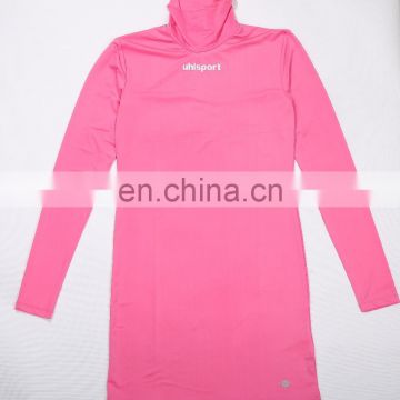 Pink Long Design Sports Compression Wear