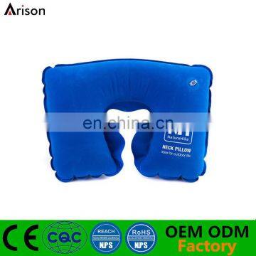 Customized printing inflatable neck pillow inflatable car passenger u-shape neck pillow