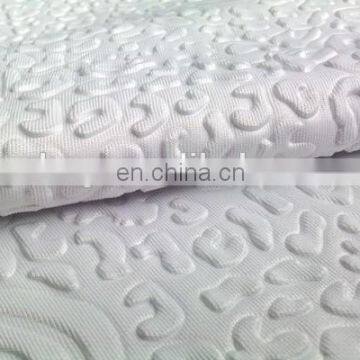 Winfar Textile White Color 75D Poly DTY Spandex Embossed 3D Scuba Knit Fabric photo-4