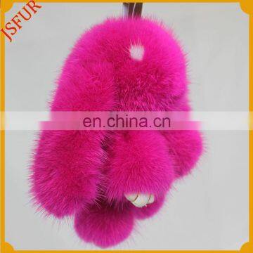 Luxury Bag Charm Copenhagen Rabbit Shape Mink Fur Gift Keychain