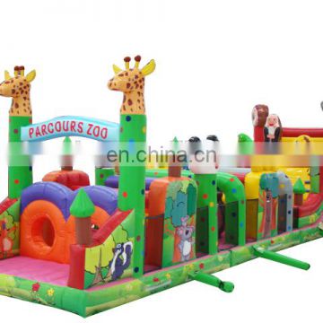 HI large animal outdoor inflatablr obstacle course equipment for kids