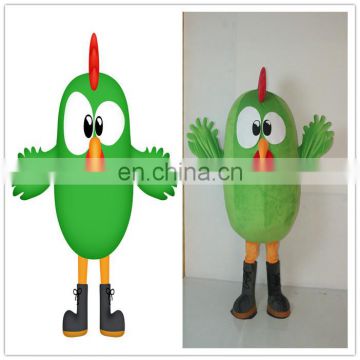 HI CE cutomized bird mascot costume with high quality,green bird mascot costume