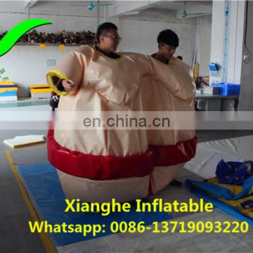 PVC tarpaulin waterproof sport games foam padded double sumo suits