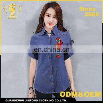 Top women denim shirt 2017