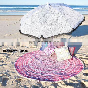 Tapestry Hippie Throw Yoga Mat Towel Ombre Bohemian Mandala Round Beach pom pom Wholesale Lot Round Mandala Wall Hanging Beach