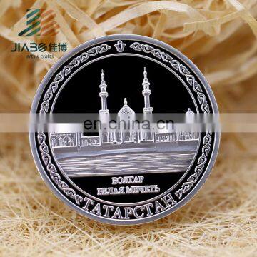 Top Polish Medallion Coin Maker in China Souvenir Commemorative 3D Zinc Alloy Casting French Silver Coin With Your Own Logo