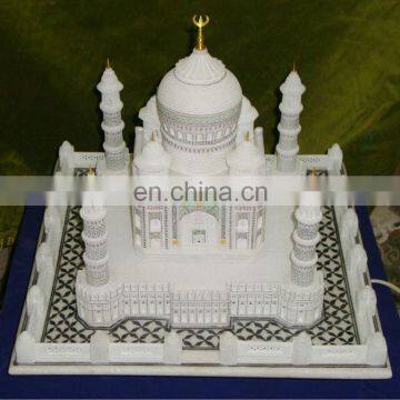 Vintage White Marble Taj Mahal Replica