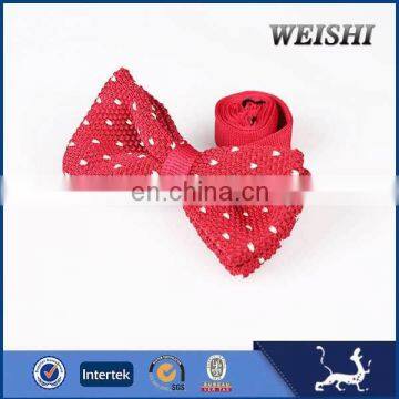 welcome red heart shaped crochet bow tie