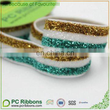 glitter velvet elastic ribbon