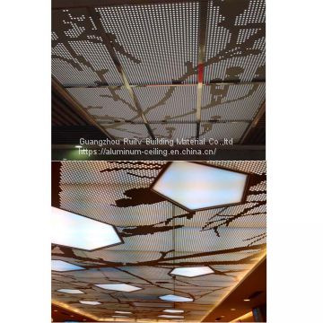 Pattern Perforated Aluminum Ceiling/Perforated Mesh Sheet Used for decorative Ceiling/Punching Aluminum Sheet