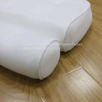 Eco Friendly Air Mesh Spa Bath Tub Pillow Waterproof Cushion With Suction Cups photo-5