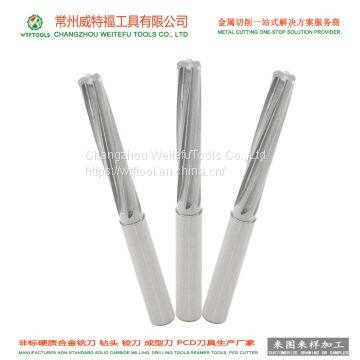 WTFTOOLS High Precision Machining Solid Carbide Reamer for Aluminum Alloy