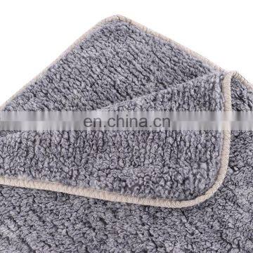 Wholesale High Quality Gray Plain Color Printed Fluffy Plush 100%Sherpa Blanket Sherpa Fleece Throw Blanket photo-3