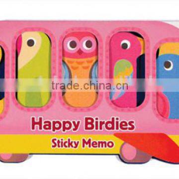 Bird & Animal on the Plane Die Cut Shape Note Set Notepad Sticky Memo Pad photo-2