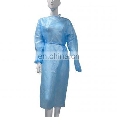 PP PE blue medical gown for hospital surgical