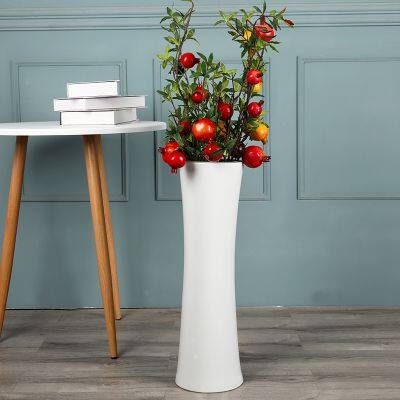 Creative Large White Seal Jingdezhen Ceramic Floor Vase For Living Room Office Study