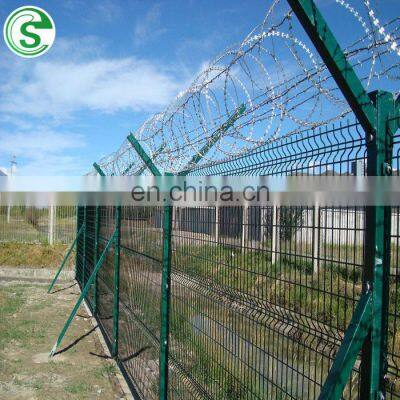 China Factory Galvanized Outdoor Park 3D Folding PVC Coated Welded Wire Mesh  Fence Panels