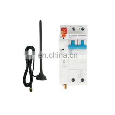 Hot sale 2P circuit smart breaker wifi, tuya smart wifi circuit breaker, wifi circuit breaker surge protection