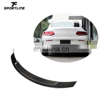 Carbon Fiber C43 C63 Rear Wing Spoiler for Mercedes Benz C Class C205 C180 C200 C250 C300 C350 Coupe 2-Door 2015-2019