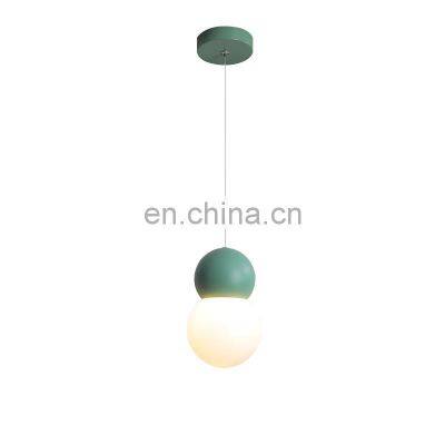 Simple and modern led Nordic bedroom long line small chandelier personality macaron bar pendant lighting