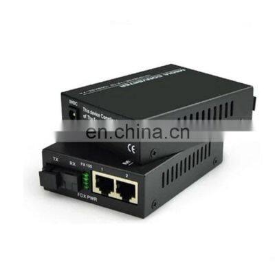 Ethernet 4 Port RJ45 Single Fiber 10/100/1000M Fiber Industrial Media Converter SFP photo-2