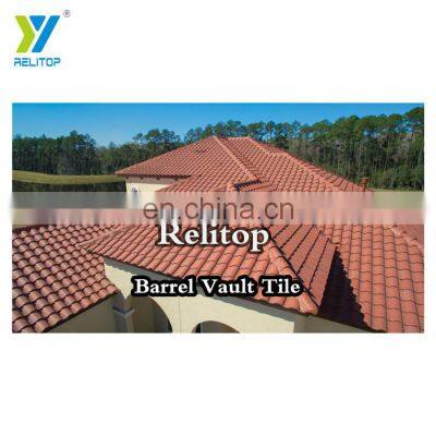 Customize Coastal Style Stone Coated Steel Roof Redecoration Material Barrel Tile For Round Dome House Patio Contractor