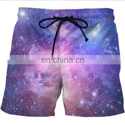 Hot Sales Men Custom Purple Digital Clearly Printed Men Summer Beach Swim Shorts photo-3