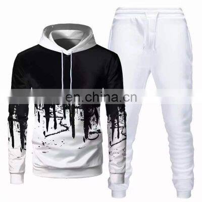 New year sale 2-pieces winter autumn clothes men's sports and leisure sports jogging suit custom men's hooded suit