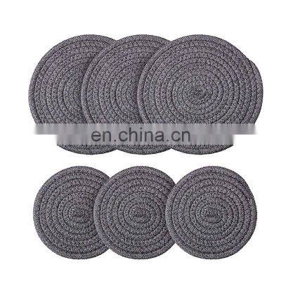 Latest Manufacturing Wholesale Cheap Cotton Natural Table Mat Circle Woven Placemats photo-2