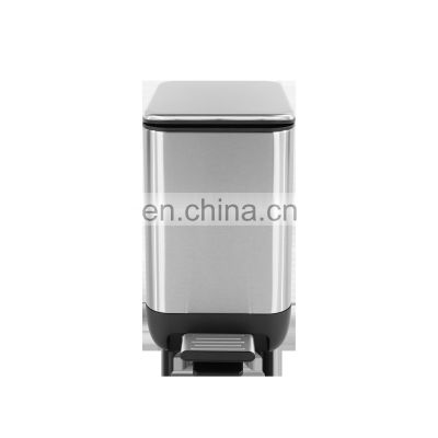 9L food kitchen waste bins recycling trash can stainless steel