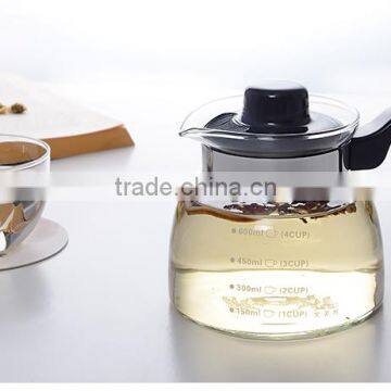 borosilicate glass water pitcher, hot water drinking pitcher 700ml