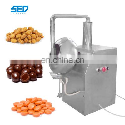 2-5 kg / batch Small Scale Simple Peanut Chocolate Seed Coating Machine