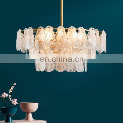 High Quality Glass Chandelier Luxury Hotel Living Room Glass Classic Chandelier Round Indoor Chandelier