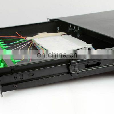 High Quality Drawer Type 12 Port 19' IDU IDF Rack Mount Black Cold Rolled Steel Racks & Enclosure,fiber Optic Patch Panel CN;ZHE photo-4