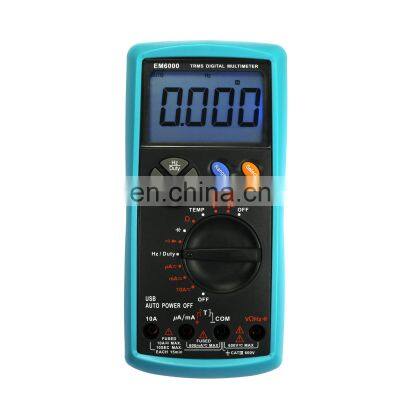 all-sun EM6000 Professional True RMS digital multimeter 3 5/6-digit LCD display multimeter max/min value recording tester