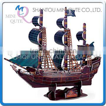 Mini Qute The Black Pearl ship building blocks 3d paper puzzle diy model cardboard jigsaw puzzle game educational toy NO.B568-10