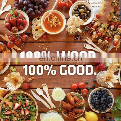 YADA Disposable 140mm Wooden Spoons for Ice Cream Natural Food Grade Eco-Friendly Biodegradable photo-4