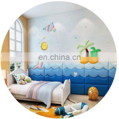 Cute Pattern indoor Home Decorations Self Adhesive Wallpaper 3D Cartoon Wall Sticker Kids