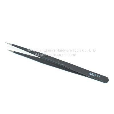 False Eyelash Tweezers Eyelash Clip Anti-static Precision Stainless Steel ESD Self Married Eyelash Tweezers Eyelash Tweezers Wholesale ESD-11 photo-3