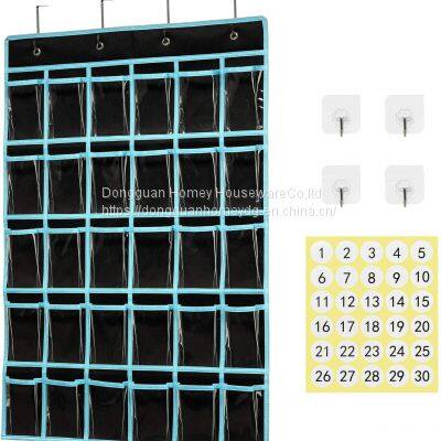 Classroom Pocket Chart Organizer,Cell Phones Calculator Holder