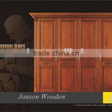 Chinese Antique Solid Natural Wood Bedroom Wardrobe Cabinet