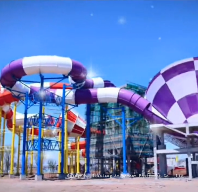 Water Park Amusement Equipment Manufacturers Water Spiral Slide Water House Overall Planning Water Park Slide Manufacturers